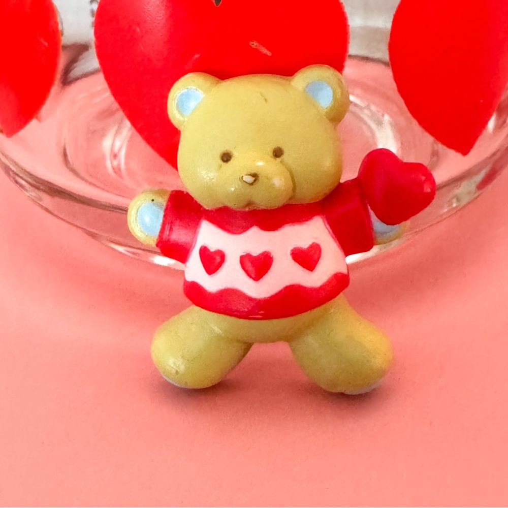 🧸❤️ 1989 Gibson Teddy Hugglesbie Valentine Teddy Bear Lapel Pin Vintage ❤️🧸